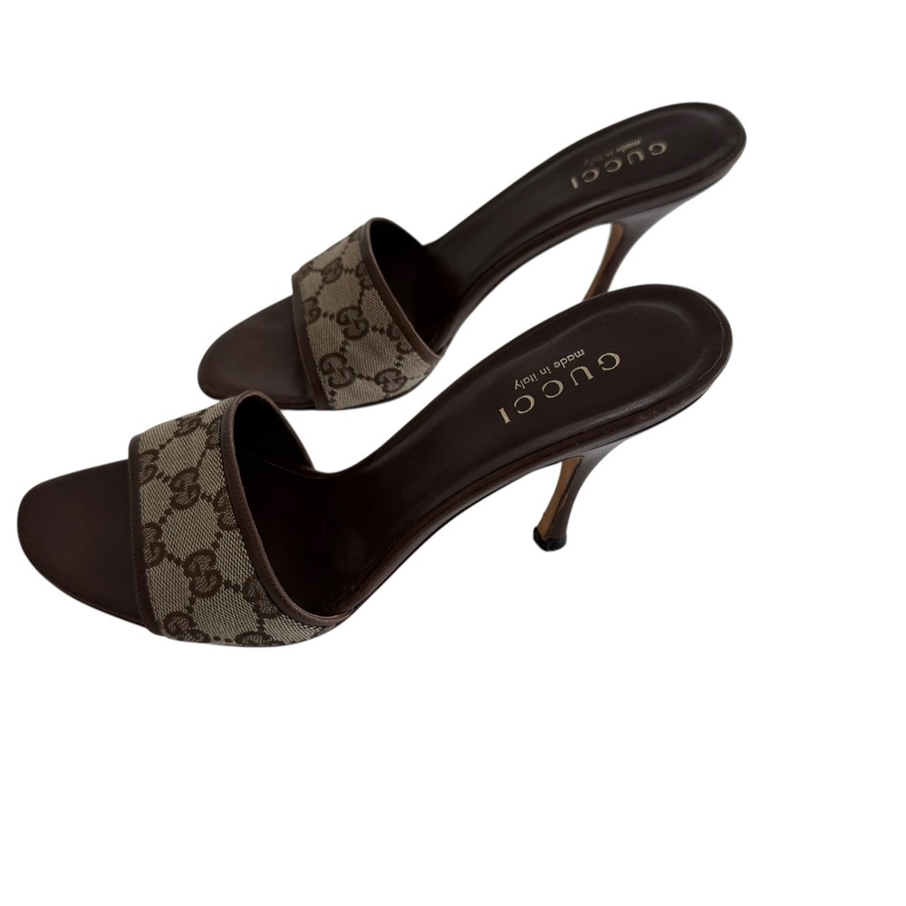 Gucci Vintage Logo Heel Mules - Picture 2 of 9